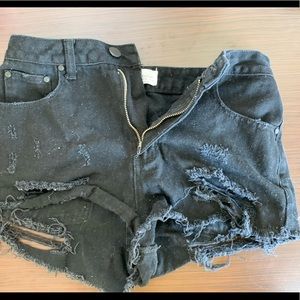 Toni Black Denim Shorts